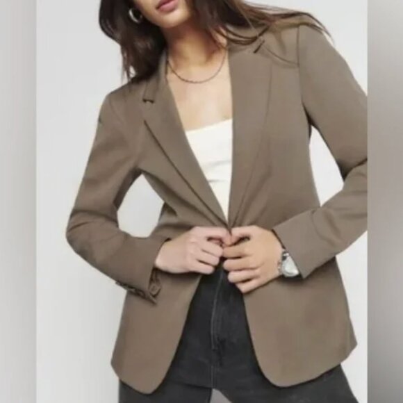 Reformation Jackets & Blazers - NEW Reformation Classic Slim Blazer in Mushroom Size M NWOT